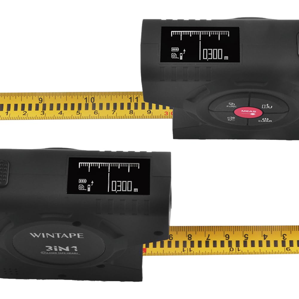 3-in-1 Digital Measuring Tool – 164ft Laser + Classic Tape + Smart Display | USB Rechargeable