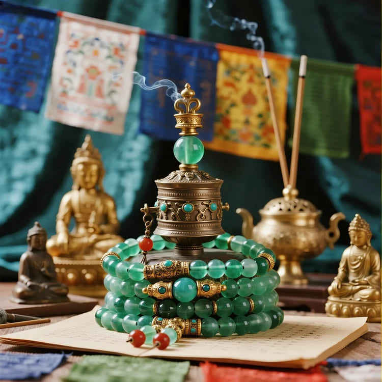 Fu Mala Bracelets – Green Gemstones Blessed to Boost Life Force