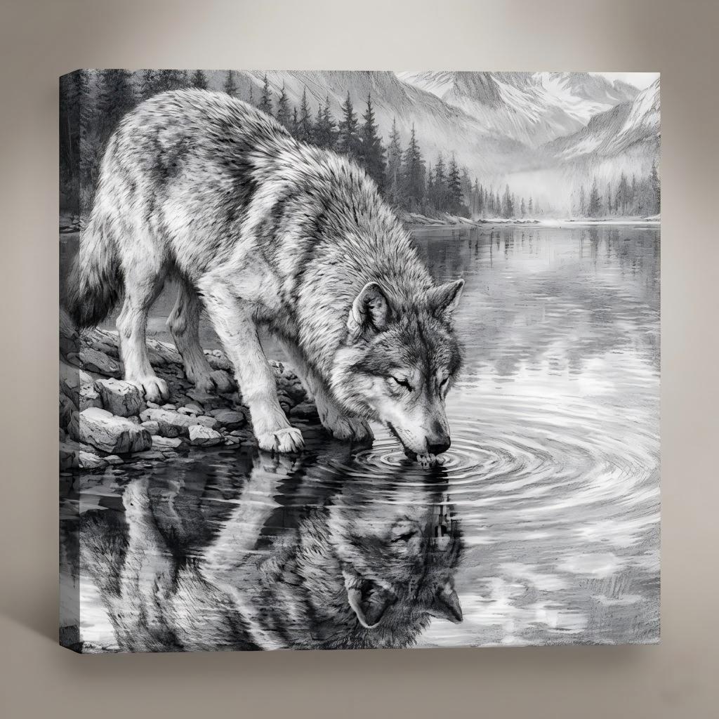 Wolf at the Lake