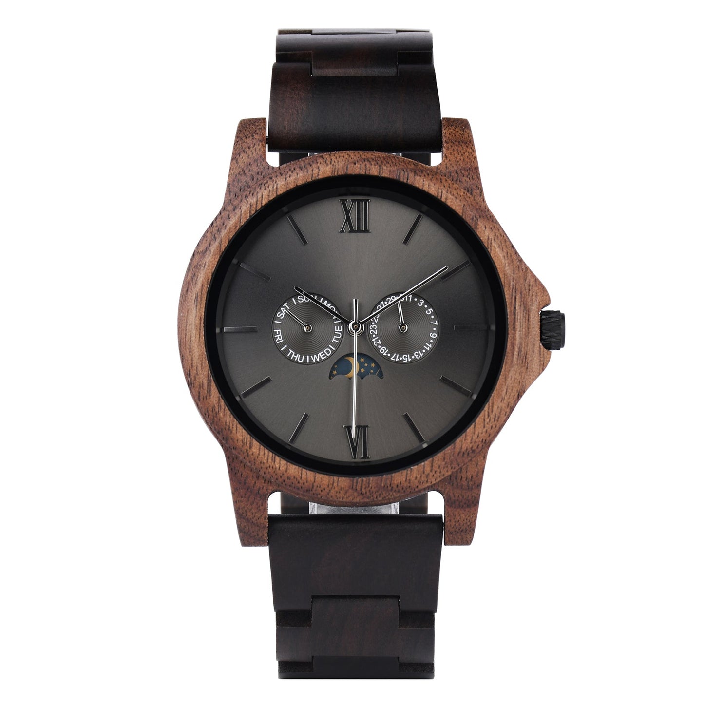 Ebony & Walnut Multi-functional Watch