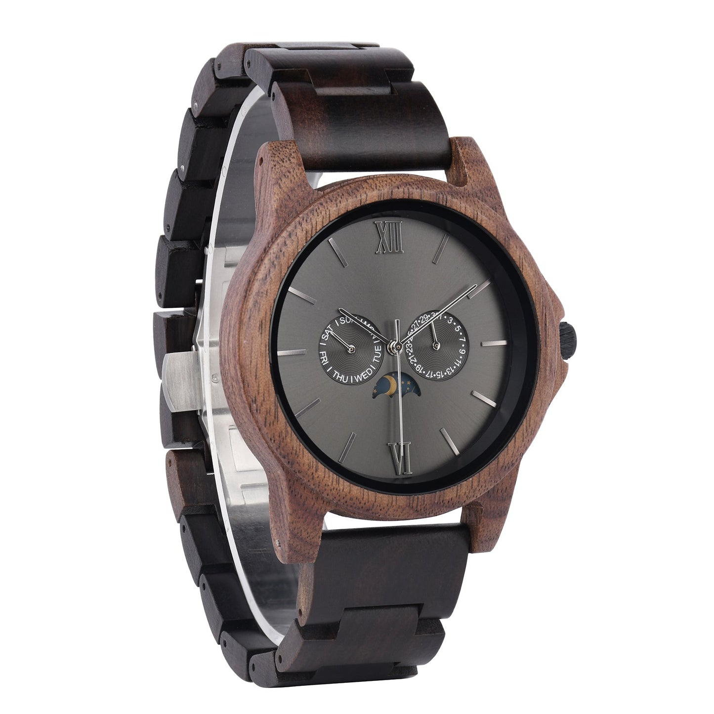 Ebony & Walnut Multi-functional Watch