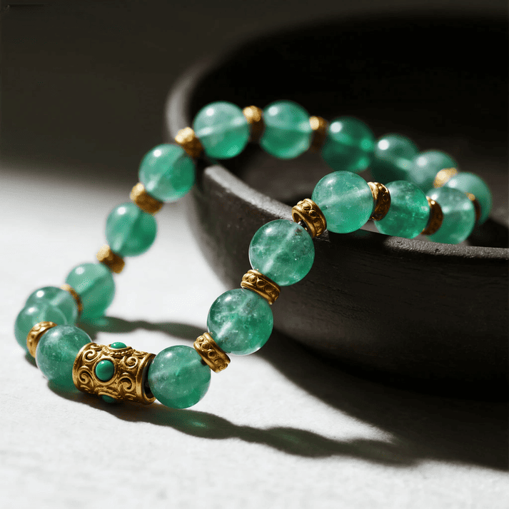Fu Mala Bracelets – Green Gemstones Blessed to Boost Life Force