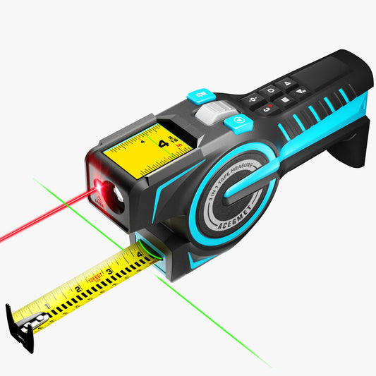 3-in-1 Smart Digital Measuring Tool – 330ft Laser + Auto-Lock Tape + Digital Display | USB Rechargeable & Battery Swappable
