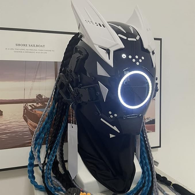 Zalanda Cyberpunk Visual Interface Unit – Futuristic Augmentation Mask
