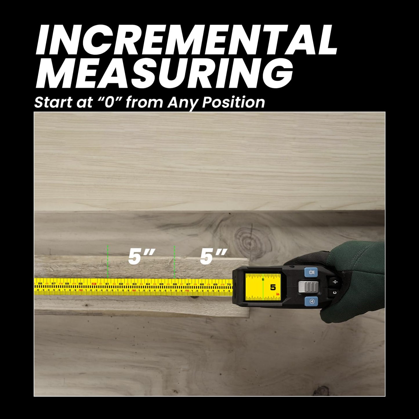 3-in-1 Smart Digital Measuring Tool – 330ft Laser + Auto-Lock Tape + Digital Display | USB Rechargeable & Battery Swappable