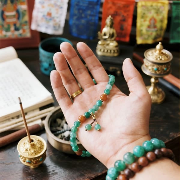 Fu Mala Bracelets – Green Gemstones Blessed to Boost Life Force