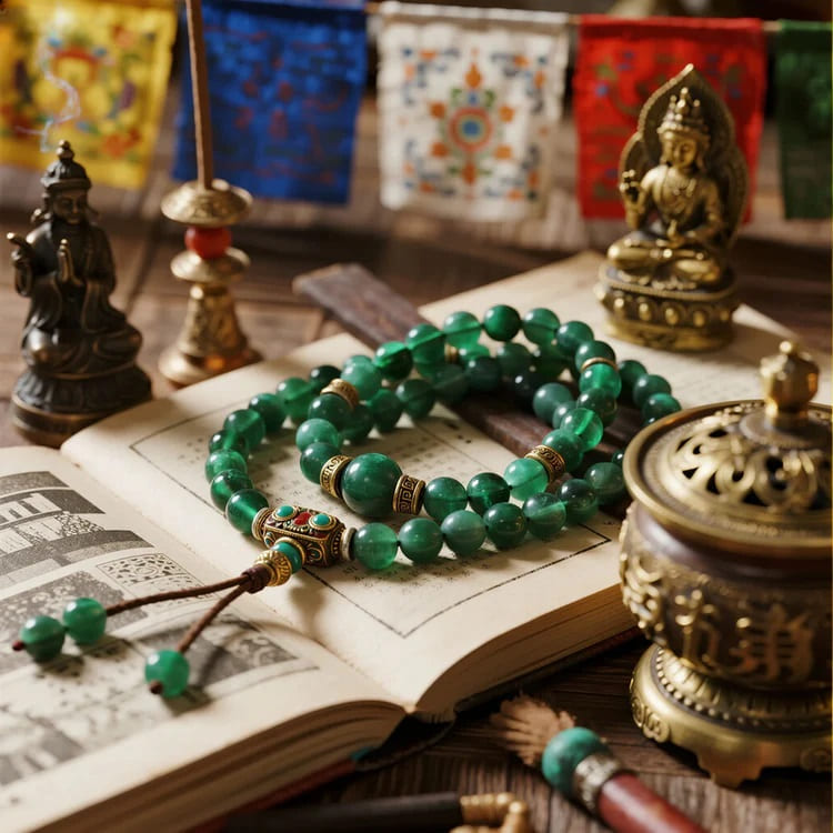 Fu Mala Bracelets – Green Gemstones Blessed to Boost Life Force