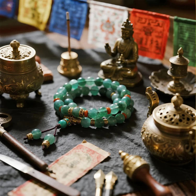 Fu Mala Bracelets – Green Gemstones Blessed to Boost Life Force