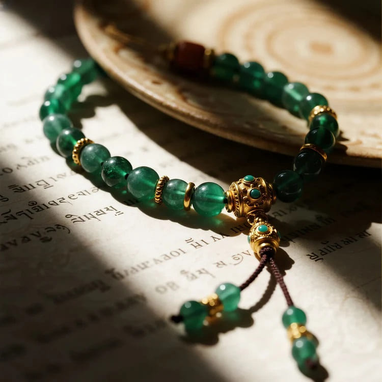 Fu Mala Bracelets – Green Gemstones Blessed to Boost Life Force