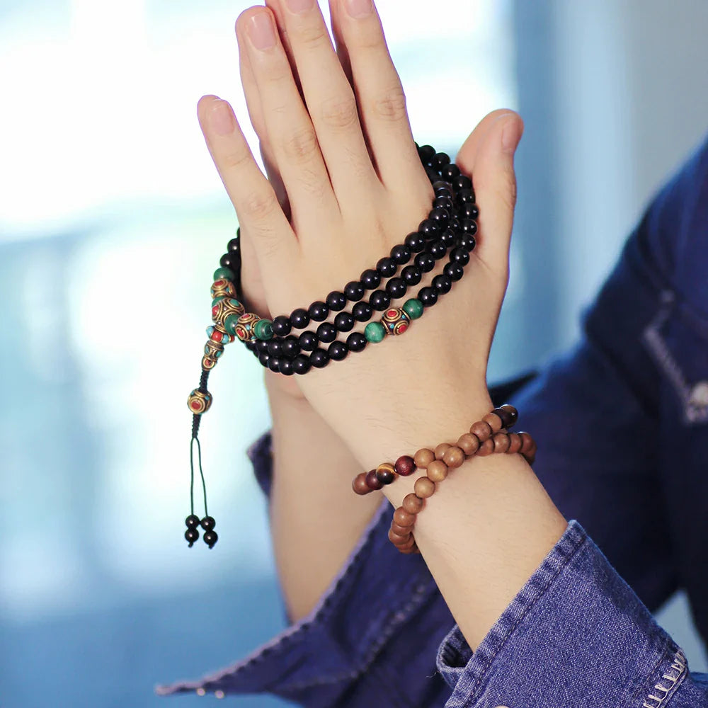 108 Natural Stone Mala – For Mindfulness & Protection