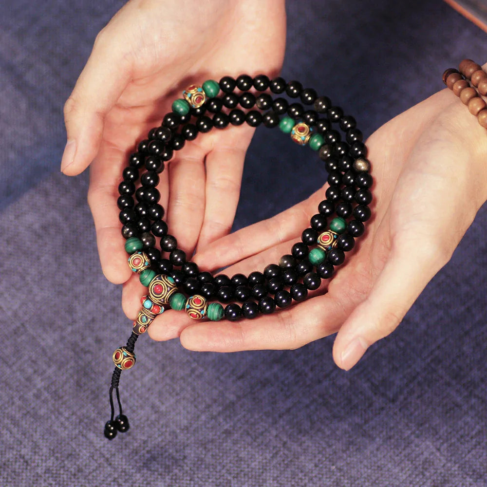 108 Natural Stone Mala – For Mindfulness & Protection
