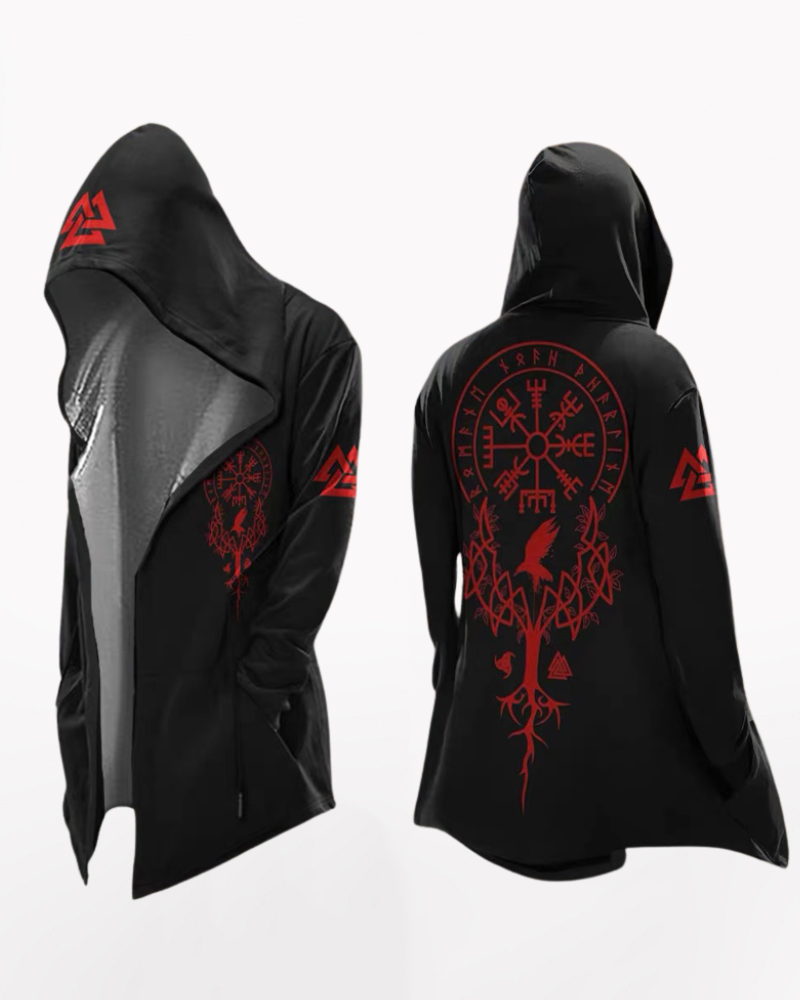 Neo-Tribal Techwear Hoodie
