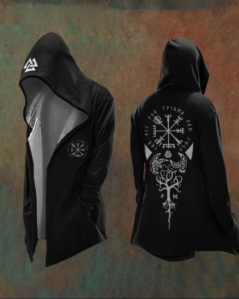 Neo-Tribal Techwear Hoodie