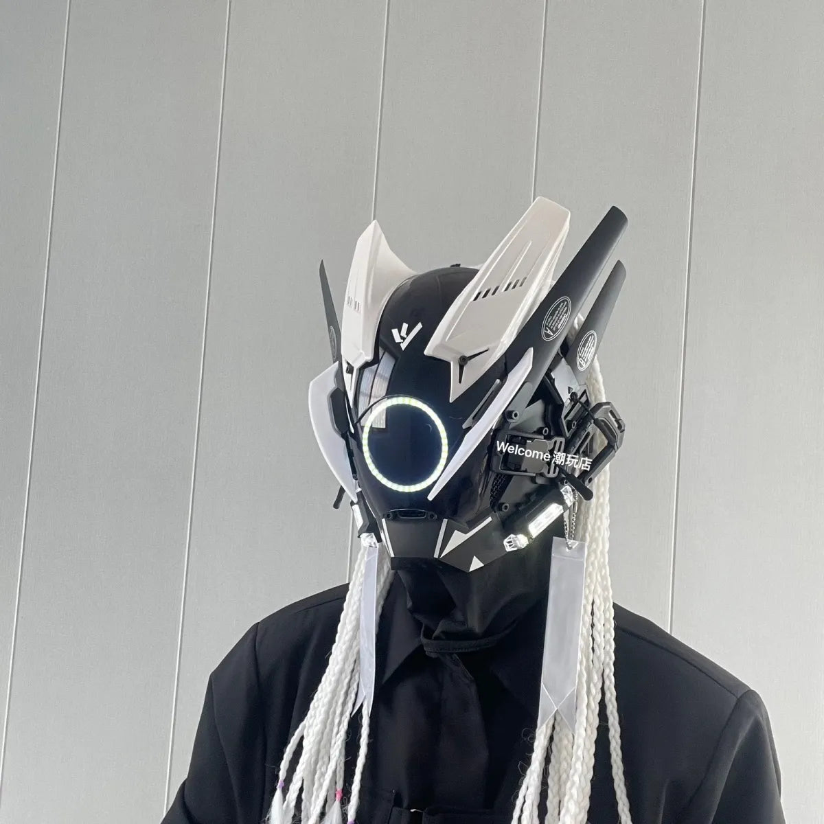 Zalanda Cyberpunk Visual Interface Unit – Futuristic Augmentation Mask