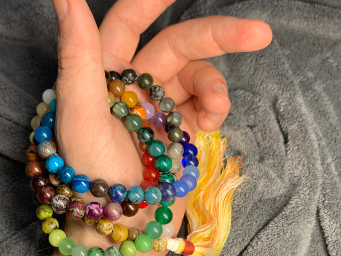 108 Natural Stone Mala – For Mindfulness & Protection