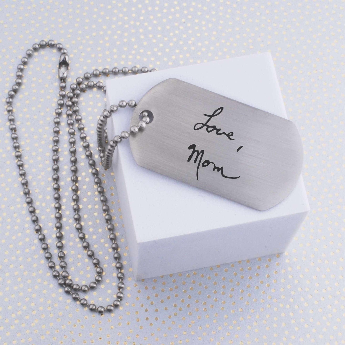 Custom Handwriting Necklace for Dad