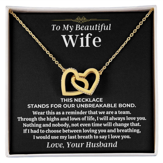 To My Beautiful Wife - Forever Linked Hearts Gift Set