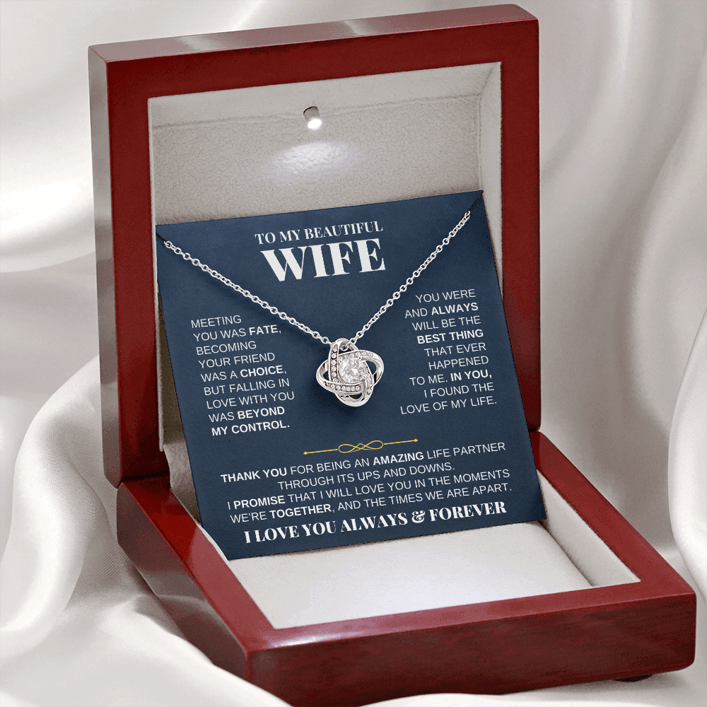 To My Beautiful Wife - Love Knot Gift Set