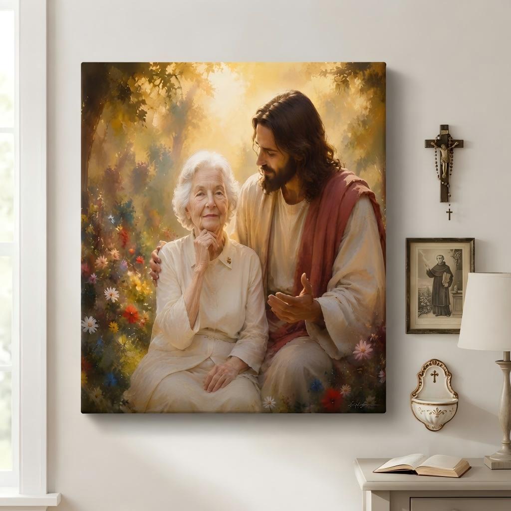 Jesus with Flowers