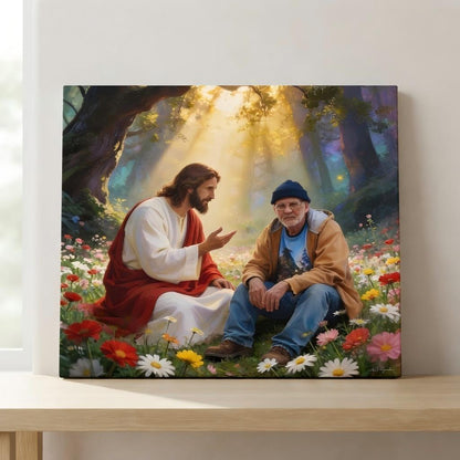 Jesus with Flowers