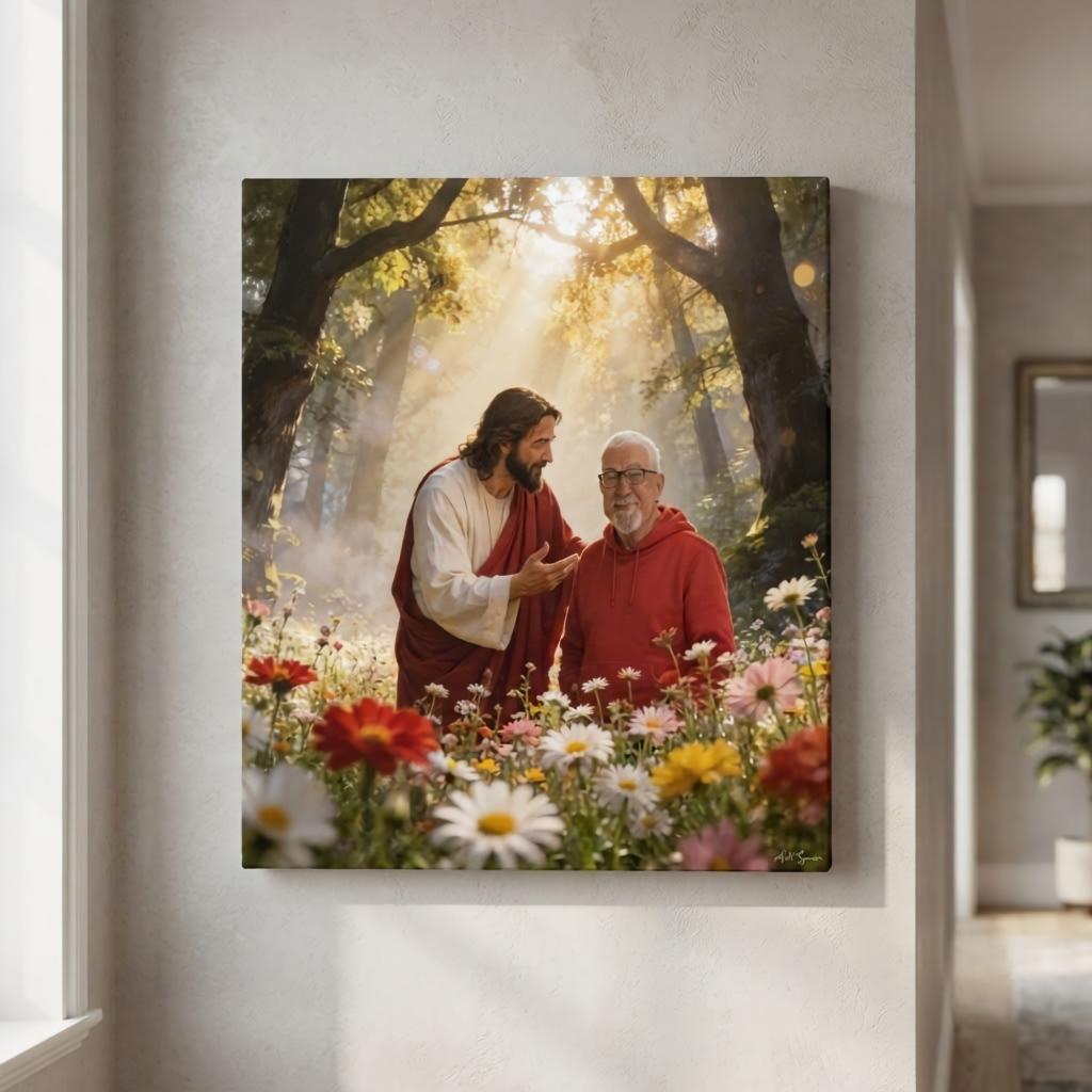 Jesus with Flowers